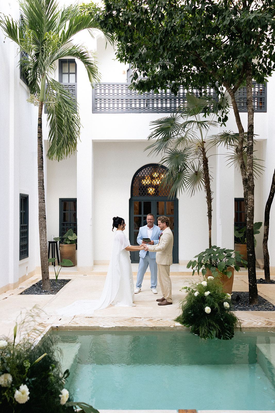 Wedding ceremony in the Yum Kaax courtyard